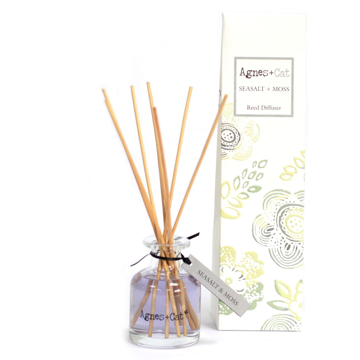 Agnes and Cat Seasalt and Moss Reed Diffuser – 140ml - Ettovi Candle Company