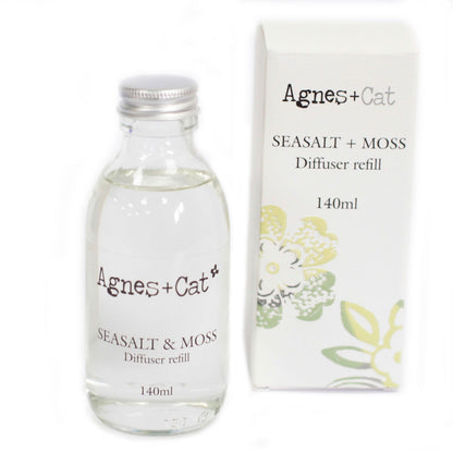Agnes + Cat Reed Diffuser Refill - Seasalt and Moss 150ml