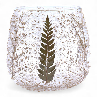 Natural Floral Glass - Straight Candle Holder -  Pino