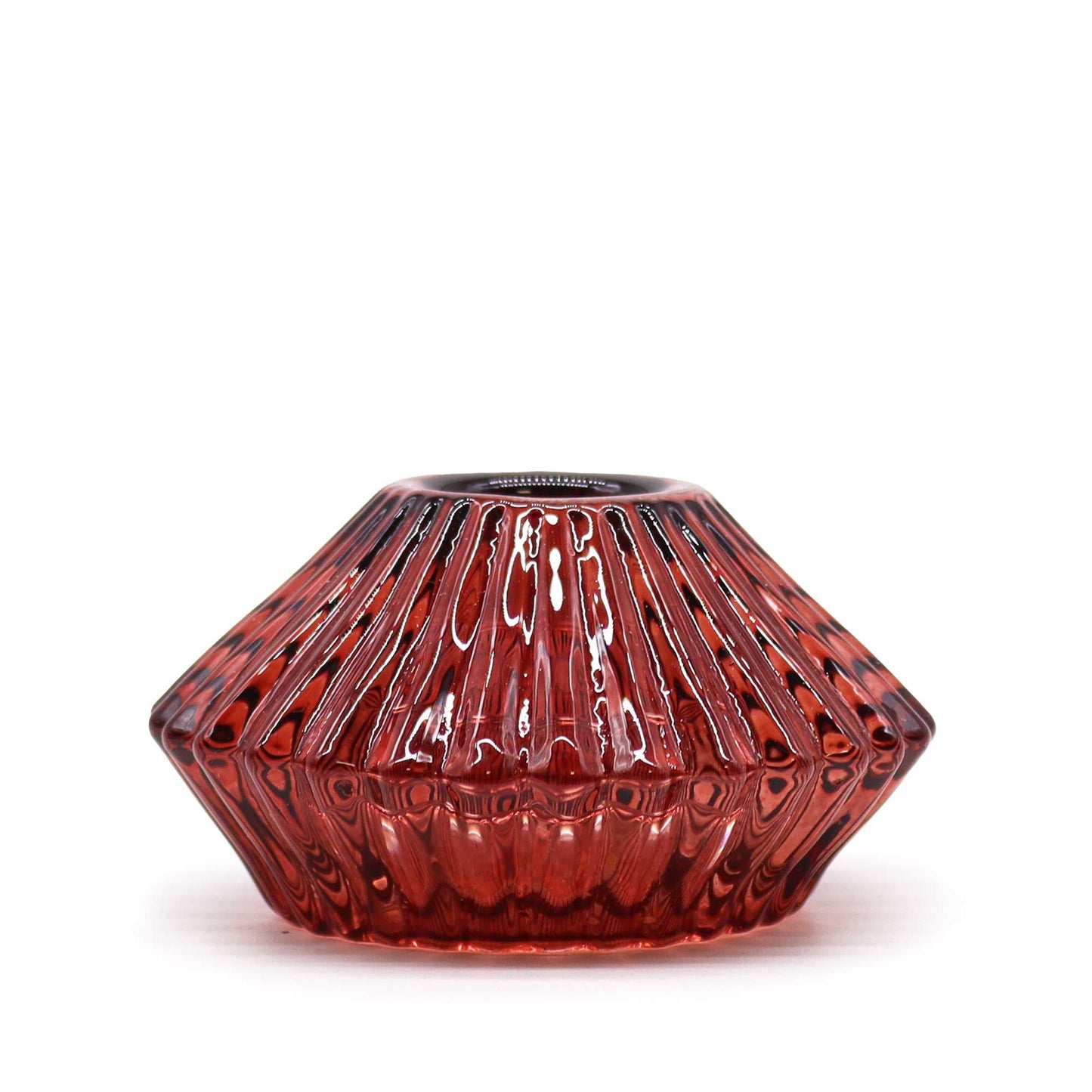 Flower Flip Tealight Holder - Vampire Red