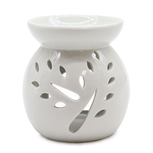 Large Tree Cut-Out Burner - White