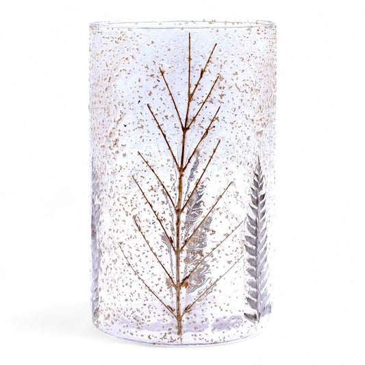 Natural Floral Glass - Tall Vase Candle Holder - Pino