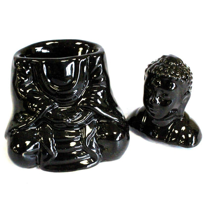 Sitting Buddha Burner - Black