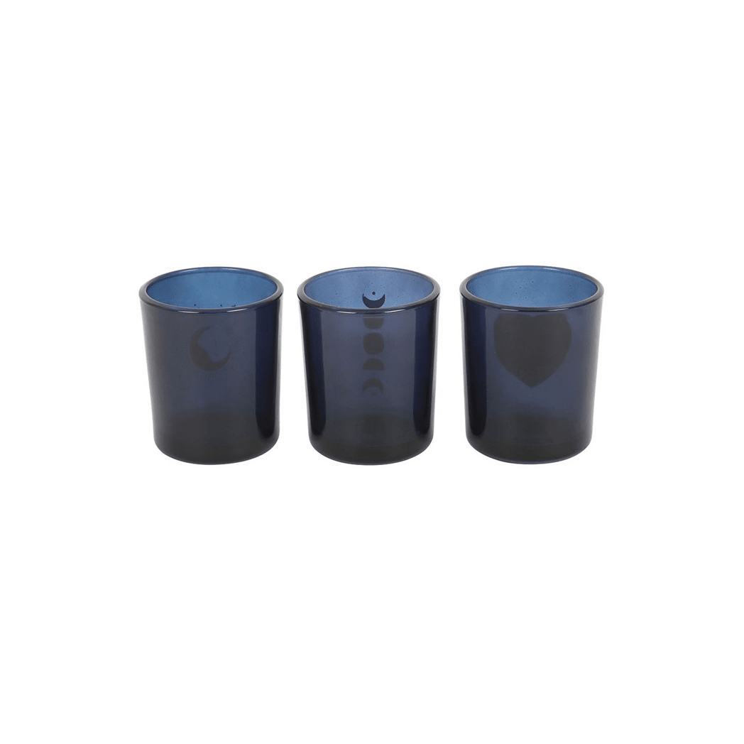 Blue Moon Glass Tealight Holder - Ettovi Candle Company
