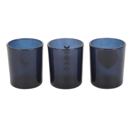 Blue Moon Glass Tealight Holder - Ettovi Candle Company