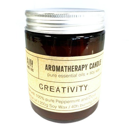 Creativity Aromatherapy Soy Candle – Peppermint & Clove – 40hr - Ettovi Candle Company