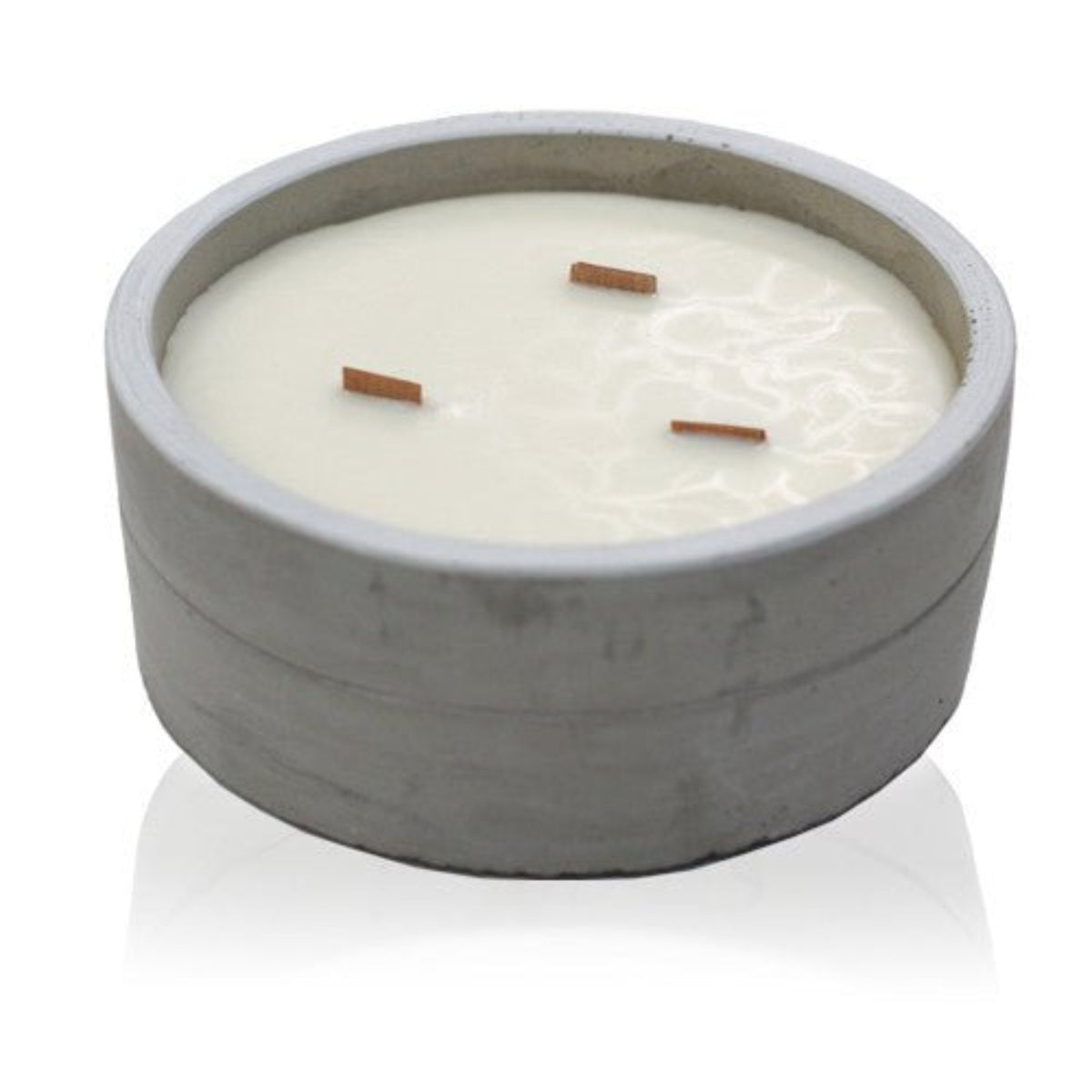 Crushed Vanilla and Orange Large Concrete Pot Candle - Ettovi Candle Company