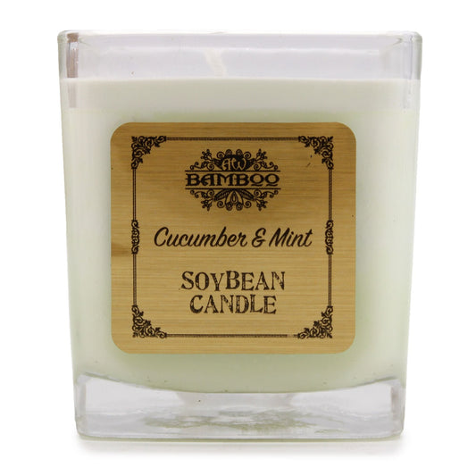 Cucumber and Mint Soybean Jar Candle - Ettovi Candle Company
