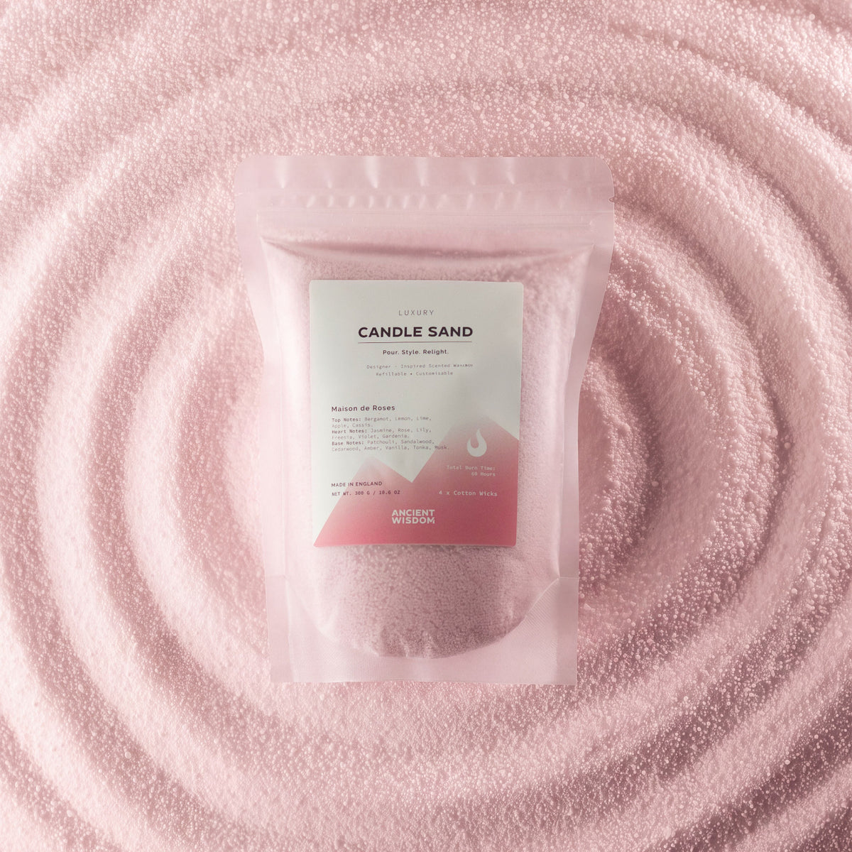 Dusty Rose Candle Sand Maison de Roses - Ettovi Candle Company