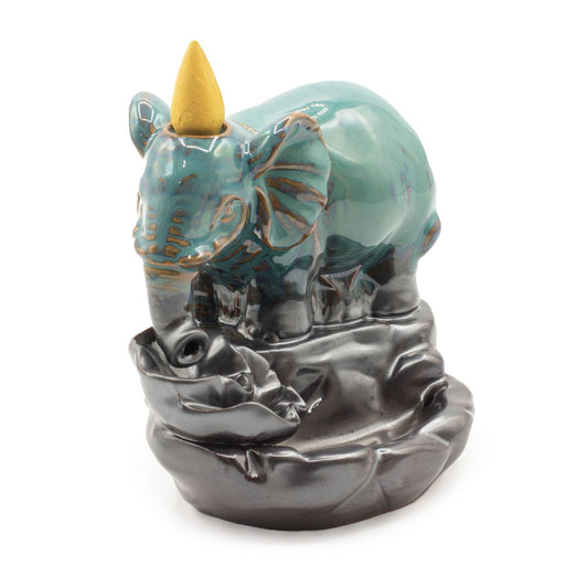 Elephant at Pool Backflow Incense Burner – Nature Décor - Ettovi Candle Company