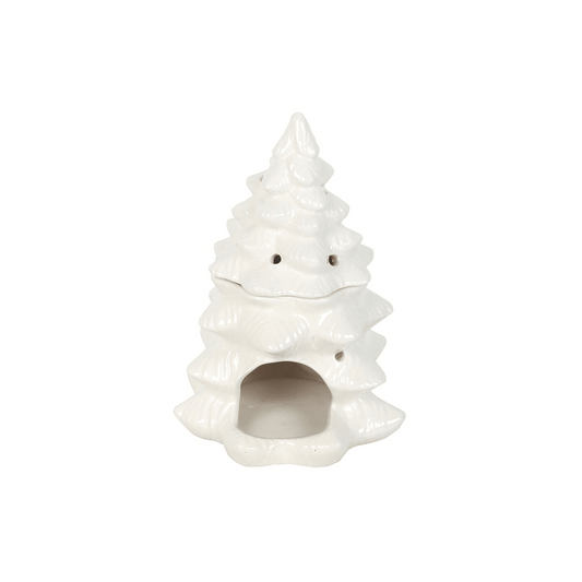 Fir Tree Novelty Wax Melt Burner – White - Ettovi Candle Company