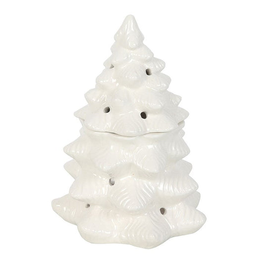 Fir Tree Novelty Wax Melt Burner – White - Ettovi Candle Company