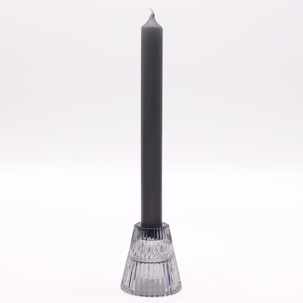 Flip Glass Tealight and Taper Candle Holder – Midnight Grey - Ettovi Candle Company