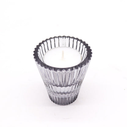 Flip Glass Tealight and Taper Candle Holder – Midnight Grey - Ettovi Candle Company
