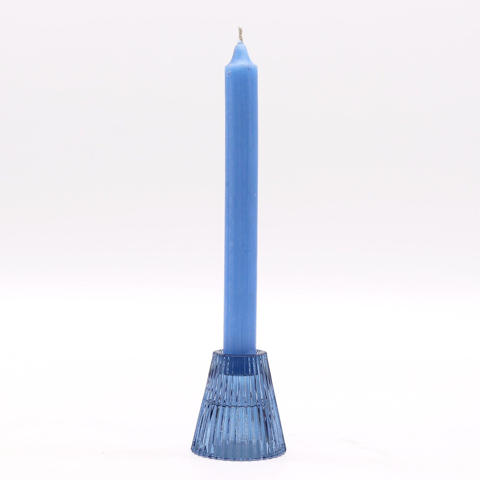 Flip Glass Tealight and Taper Candle Holder – Royal Blue - Ettovi Candle Company