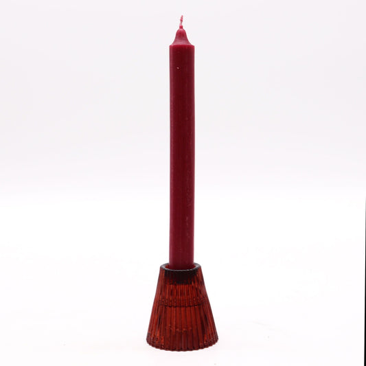Flip Glass Tealight and Taper Candle Holder – Vampire Red - Ettovi Candle Company