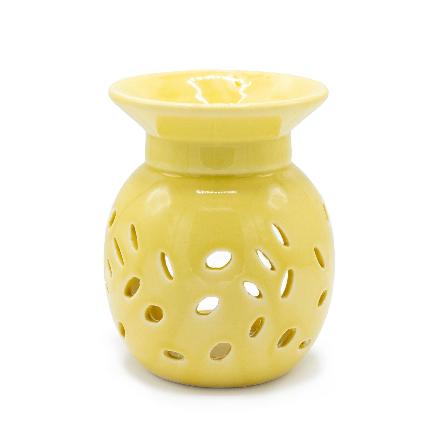 Floral Wax Melt Burner – Yellow - Ettovi Candle Company
