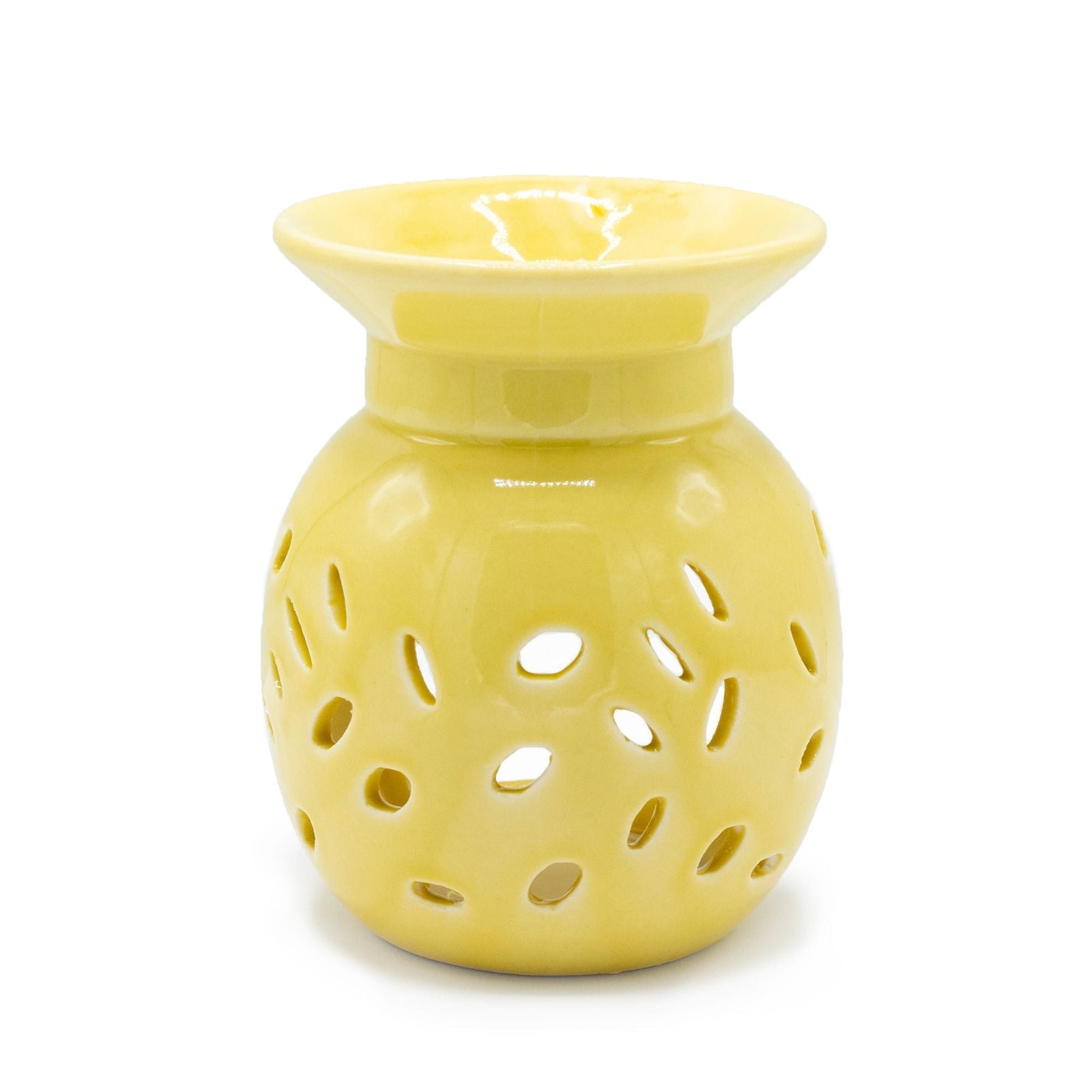 Floral Wax Melt Burner – Yellow - Ettovi Candle Company