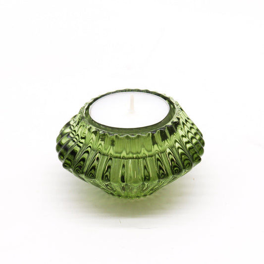 Flower Flip Glass Tealight and Taper Candle Holder – Garden Jade - Ettovi Candle Company