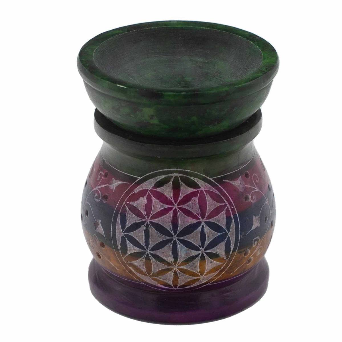 Flower of Life Soapstone Wax Melt Burner - Ettovi Candle Company