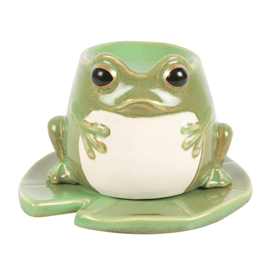 Frog on a Lily Pad Plate Novelty Wax Melt Burner - Ettovi Candle Company