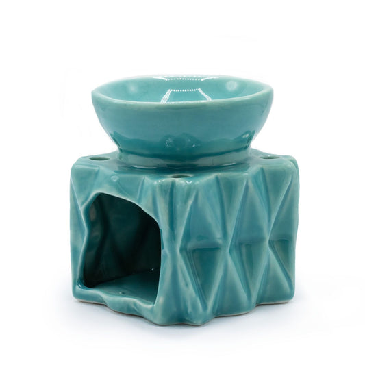 Geometric Wax Melt Burner – Blue - Ettovi Candle Company