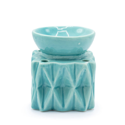 Geometric Wax Melt Burner – Blue - Ettovi Candle Company