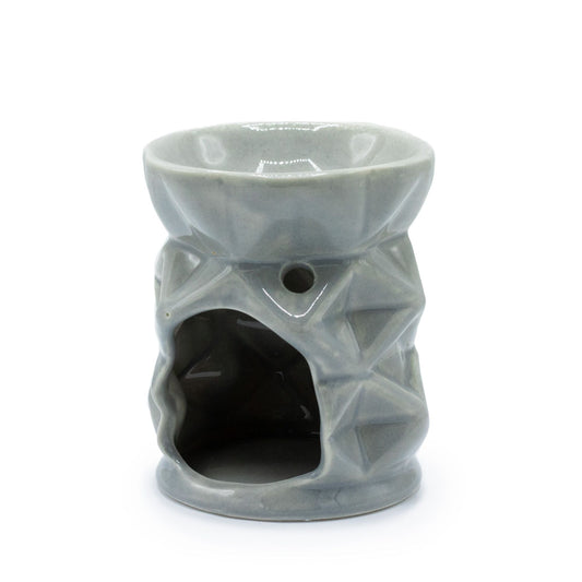 Geometric Wax Melt Burner – Grey - Ettovi Candle Company