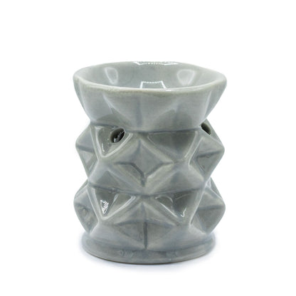 Geometric Wax Melt Burner – Grey - Ettovi Candle Company