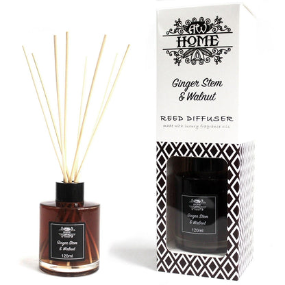 Ginger Stem & Walnut Scented Reed Diffuser – 120ml - Ettovi Candle Company