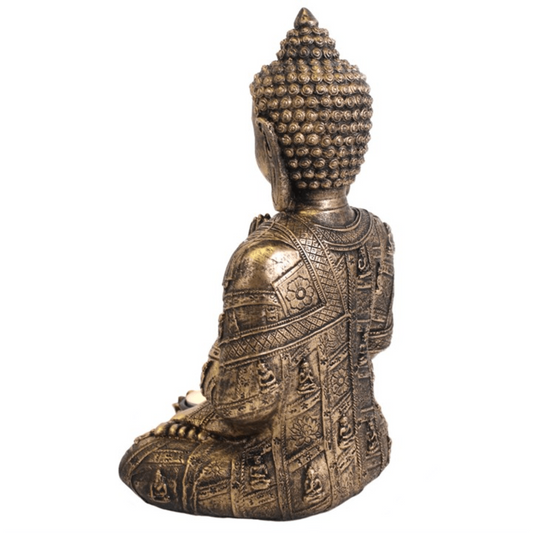 Gold Effect Buddha Resin Tealight Holder - Ettovi Candle Company