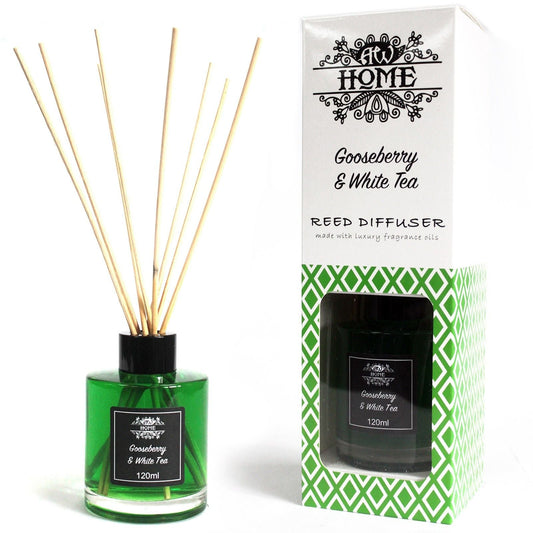 Gooseberry & White Tea Scented Reed Diffuser – 120ml - Ettovi Candle Company