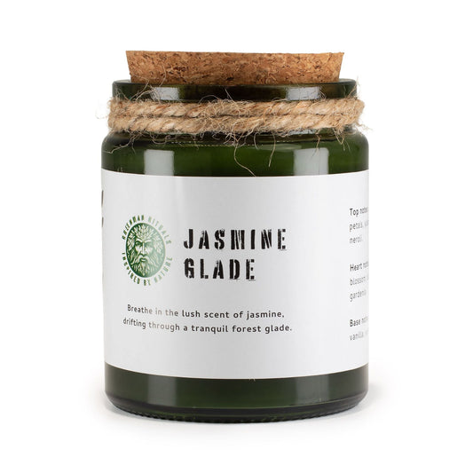 Greenman Jasmine Glade Woodwick Candle - Ettovi Candle Company