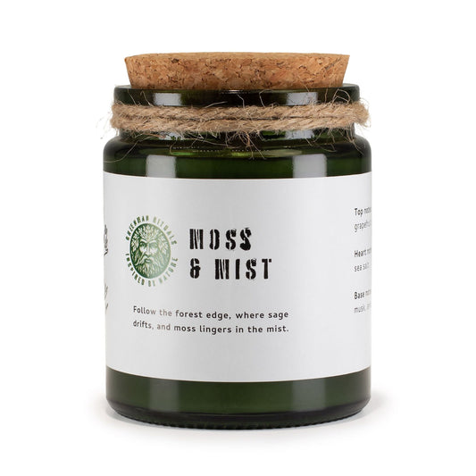 Greenman Moss & Mist Woodwick Candle - Ettovi Candle Company