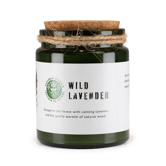 Greenman Wild Lavender Woodwick Candle - Ettovi Candle Company