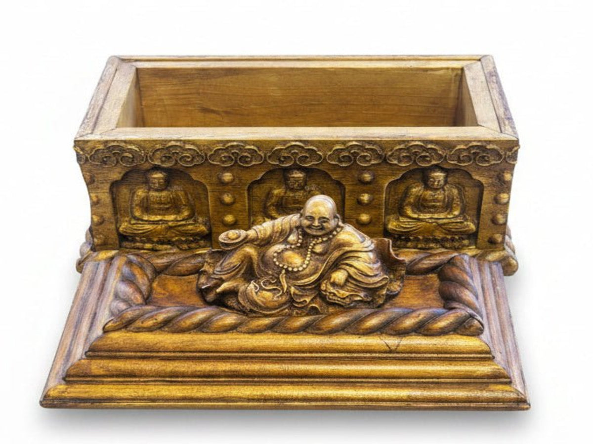 Hand-Carved Buddha Keepsake Box – Rubber Wood - Ettovi Candle Company