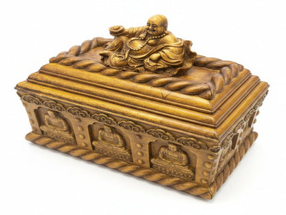 Hand-Carved Buddha Keepsake Box – Rubber Wood - Ettovi Candle Company