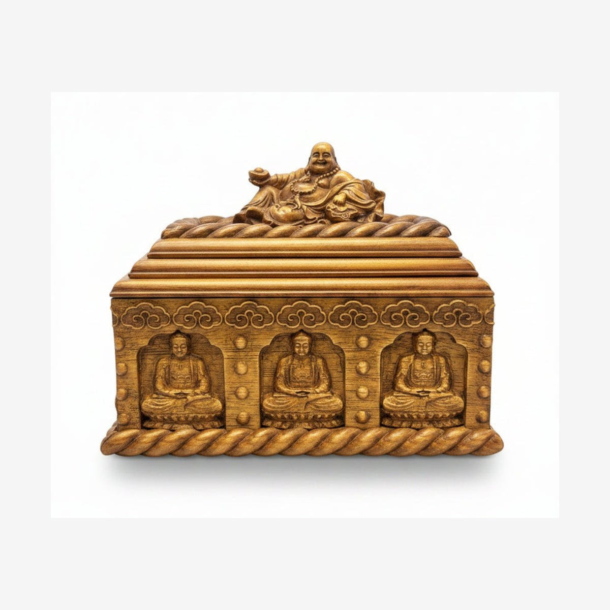 Hand-Carved Buddha Keepsake Box – Rubber Wood - Ettovi Candle Company