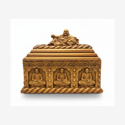 Hand-Carved Buddha Keepsake Box – Rubber Wood - Ettovi Candle Company