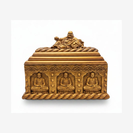 Hand-Carved Buddha Keepsake Box – Rubber Wood - Ettovi Candle Company