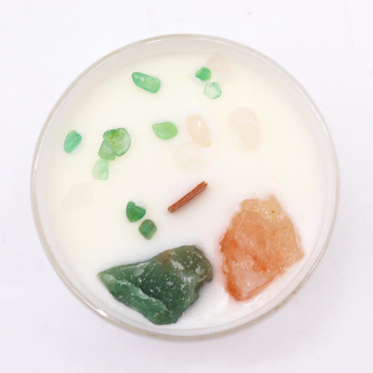 Heart Chakra Crystal Candle - Ettovi Candle Company