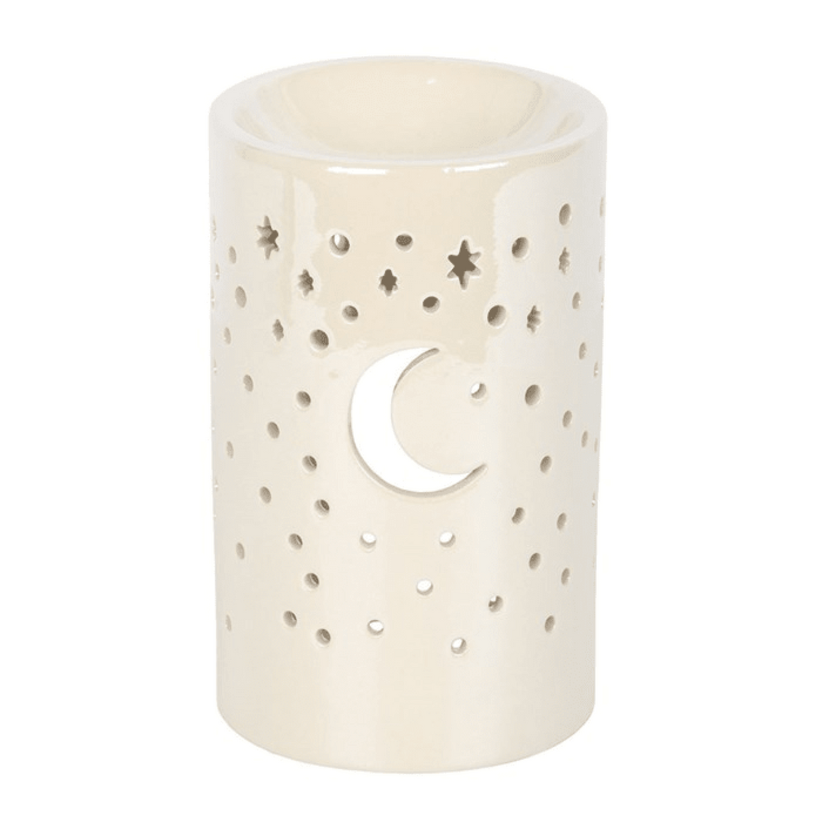 Iridescent Moon Wax Melt Burner – White - Ettovi Candle Company