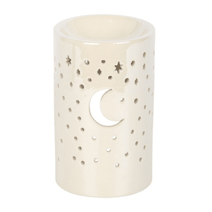 Iridescent Moon Wax Melt Burner – White - Ettovi Candle Company