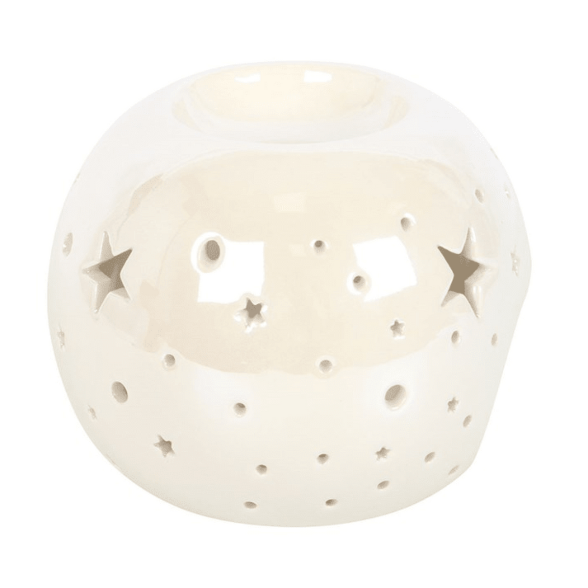 Iridescent Star Wax Melt Burner – White - Ettovi Candle Company