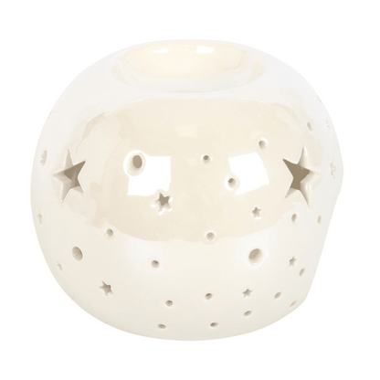 Iridescent Star Wax Melt Burner – White - Ettovi Candle Company