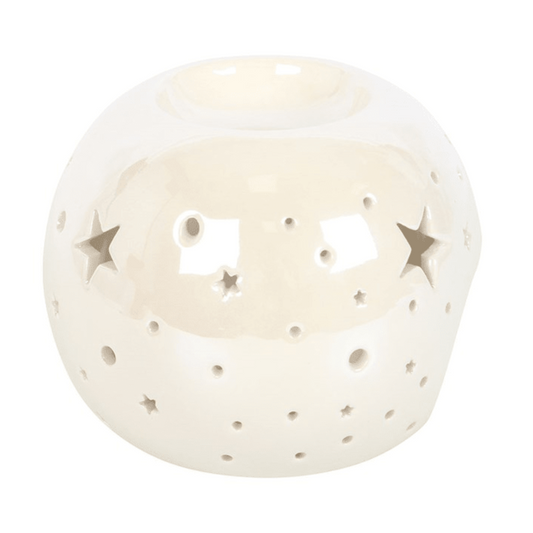 Iridescent Star Wax Melt Burner – White - Ettovi Candle Company