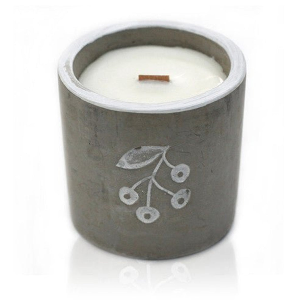 Juniper and Sweet Gin Small Concrete Pot Candle - Ettovi Candle Company