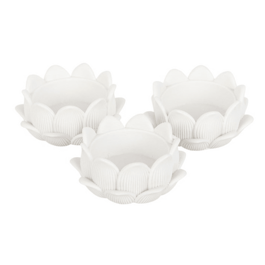 Lotus Flower Resin Tealight Holder - Ettovi Candle Company