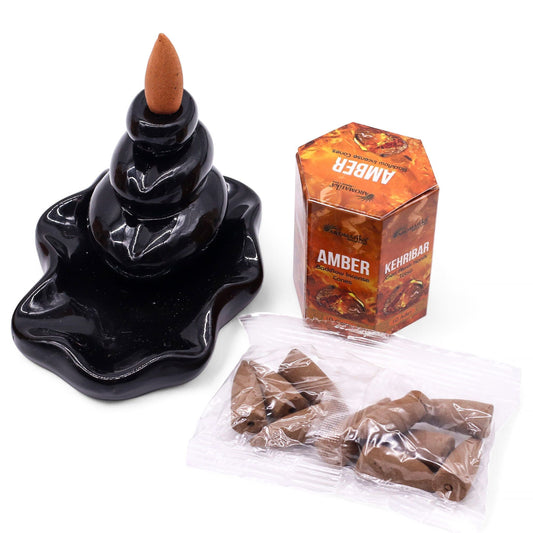 Masala Amber Backflow Incense Cones – Pack of 10 - Ettovi Candle Company