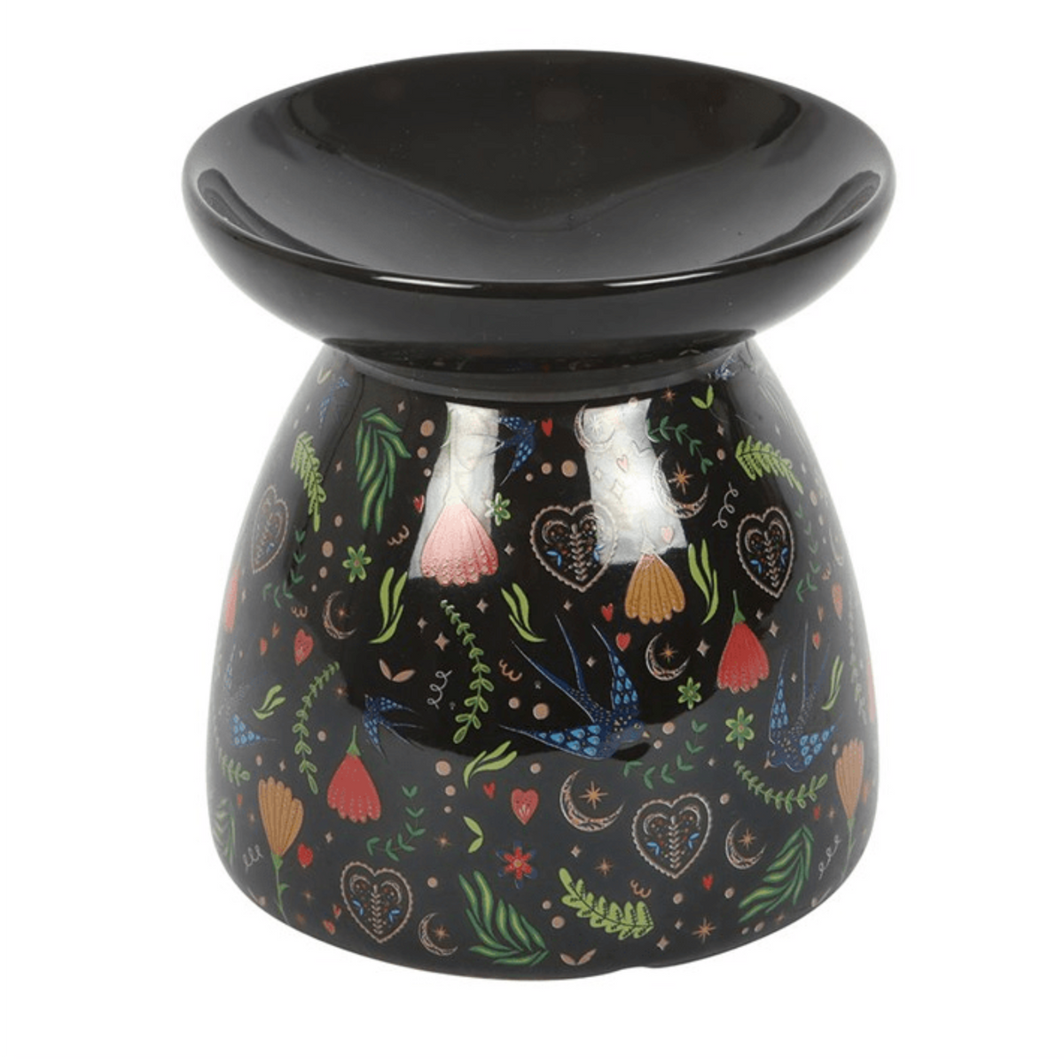 Midnight Bloom Floral Print Wax Melt Burner - Ettovi Candle Company